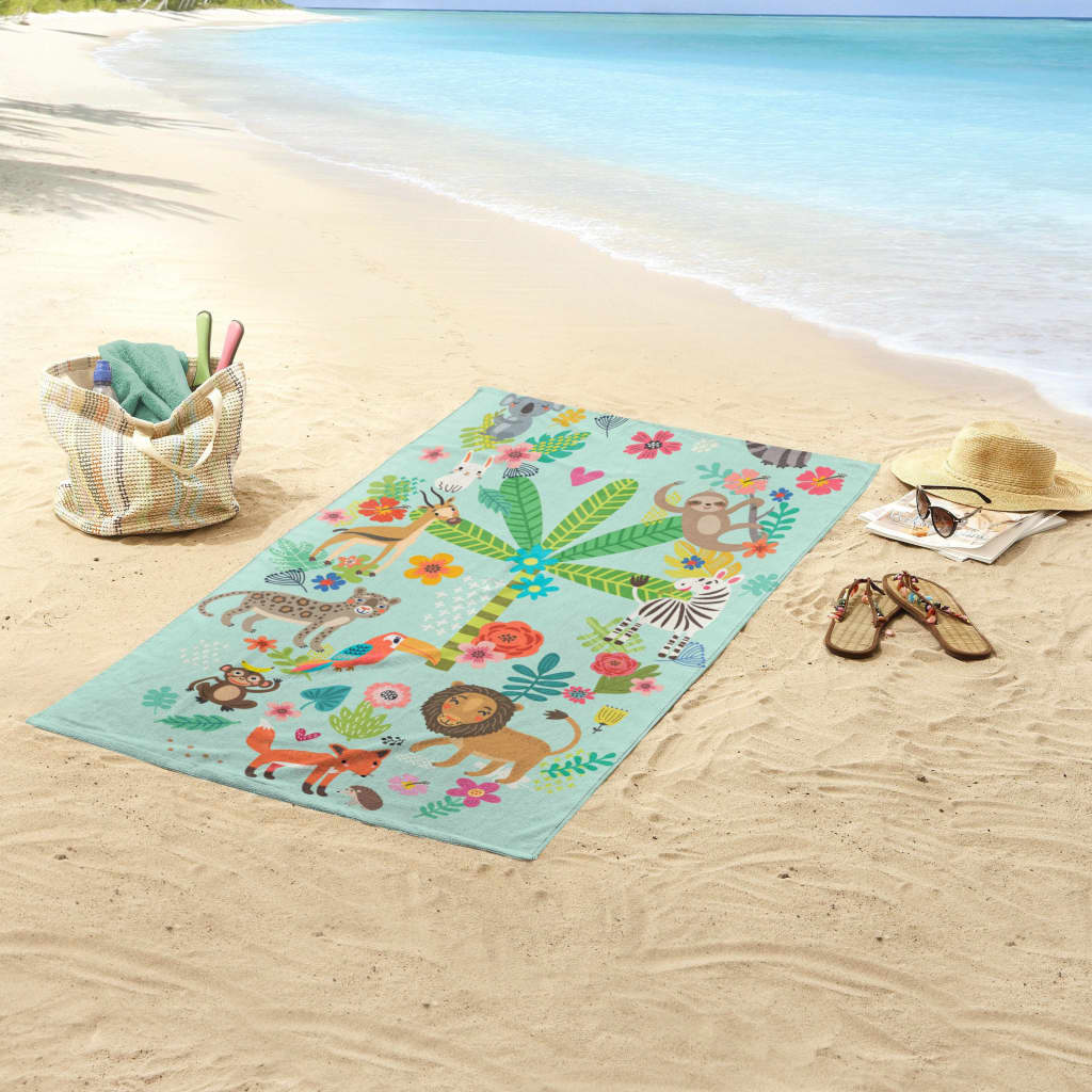 Good Morning Beach Towel HAPPY 75x150 cm Multicolour