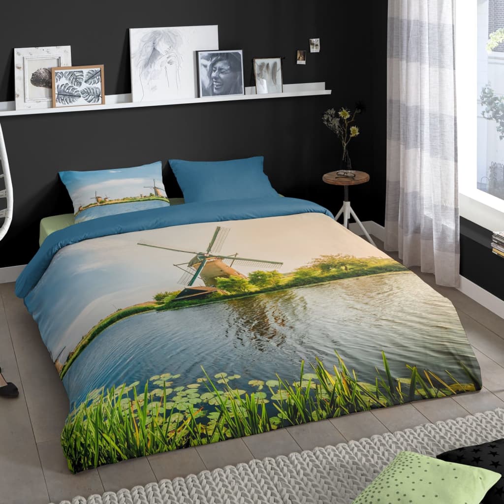 Good Morning Duvet Cover WINDMILL 200x200/220 cm Multicolour