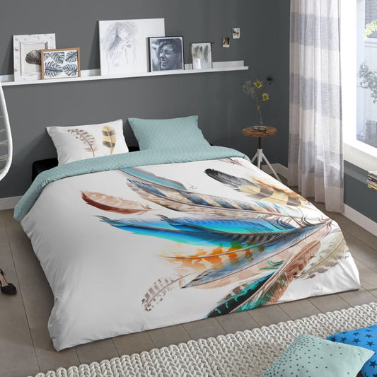 Good Morning Duvet Cover FEATHER 200x200 cm Multicolour
