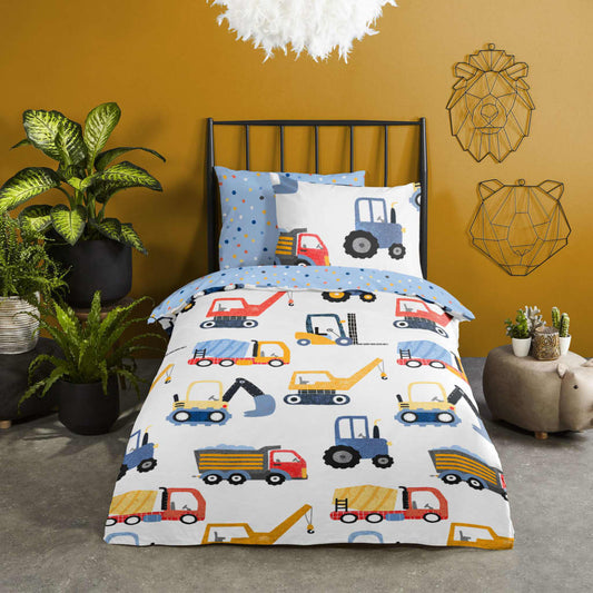 Good Morning Kids Duvet Cover Machines 140x200/220 cm