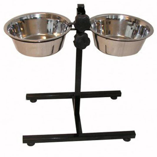 @Pet Twin Pet Feeder Stand 2x2.8 L Black 17218
