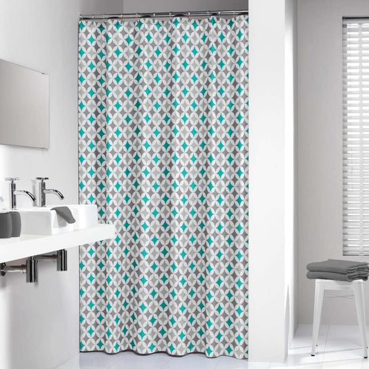 Sealskin Shower Curtain Diamonds 180 cm Aqua 235201330