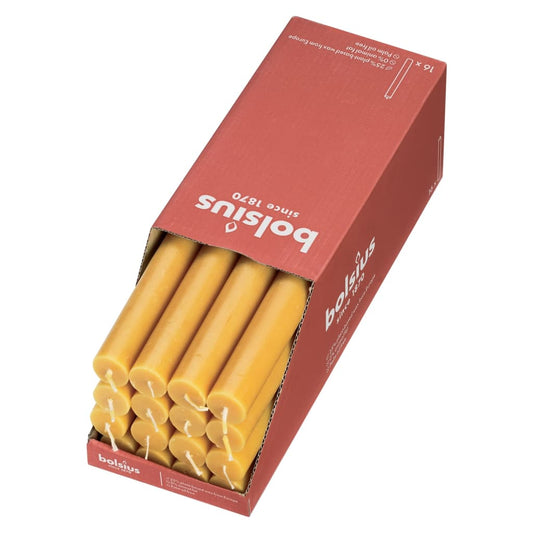 Bolsius Table Candles Shine 16 pcs 27 cm Honeycomb Yellow