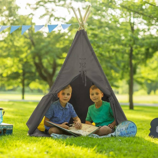 Sunny Play Tent with Windows Alba Grey