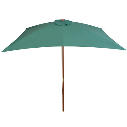 Berkfield Parasol 200x300 cm Wooden Pole Green