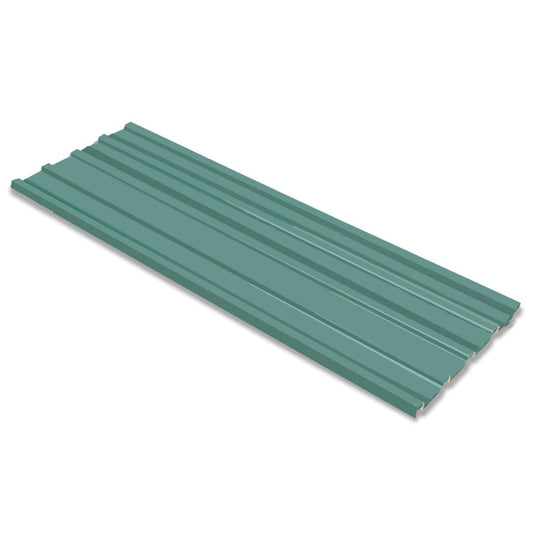 Berkfield Roof Panels 12 pcs Galvanised Steel Green