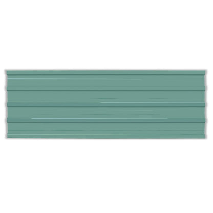 Berkfield Roof Panels 12 pcs Galvanised Steel Green