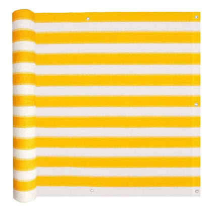 Berkfield Balcony Screen HDPE 75x400 cm Yellow and White
