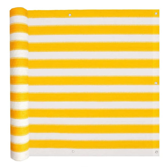 Berkfield Balcony Screen HDPE 75x400 cm Yellow and White