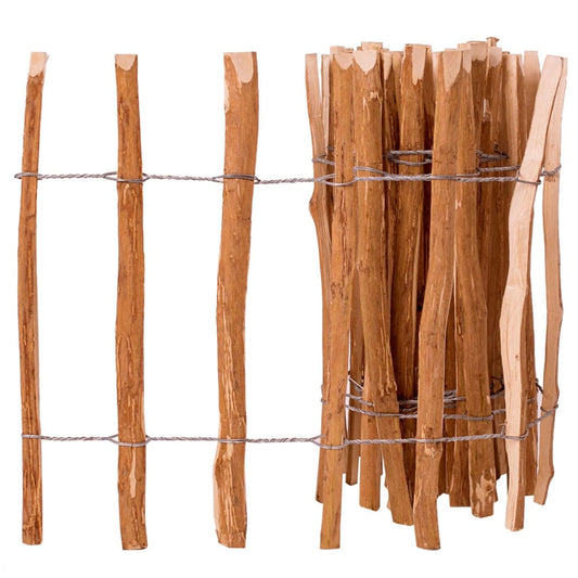 Berkfield Picket Fence Hazel Wood 60x500 cm