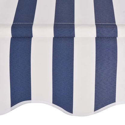 Berkfield Manual Retractable Awning 150 cm Blue and White Stripes