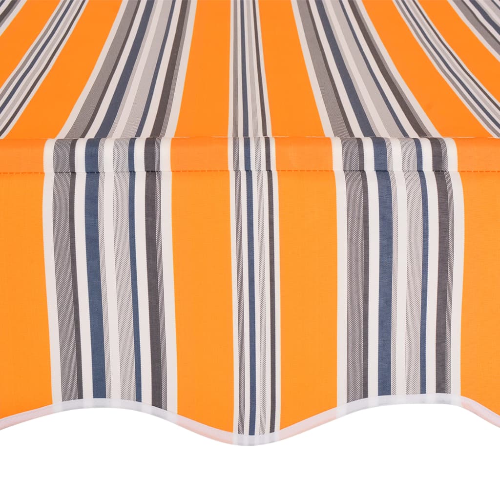 Berkfield Manual Retractable Awning 250 cm Yellow and Blue Stripes