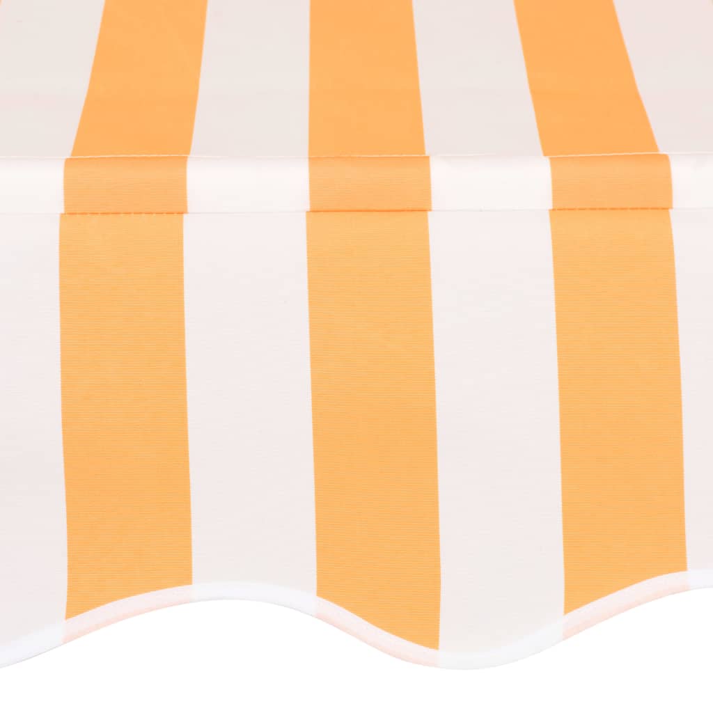 Berkfield Manual Retractable Awning 150 cm Orange and White Stripes
