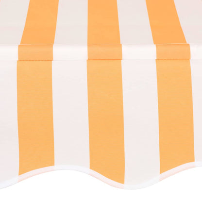 Berkfield Manual Retractable Awning 150 cm Orange and White Stripes