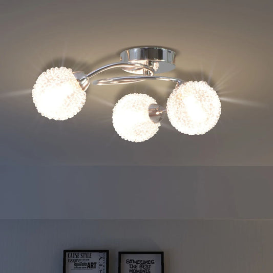 Berkfield Ceiling Lamp with 3 LED Bulbs G9 120 W