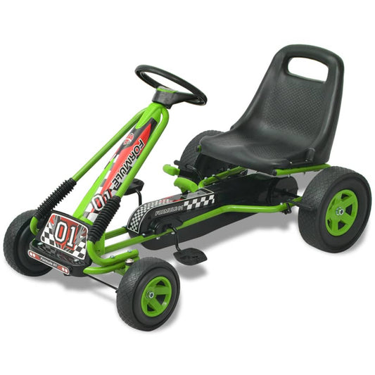 Berkfield Pedal Go Kart with Adjustable Seat Green