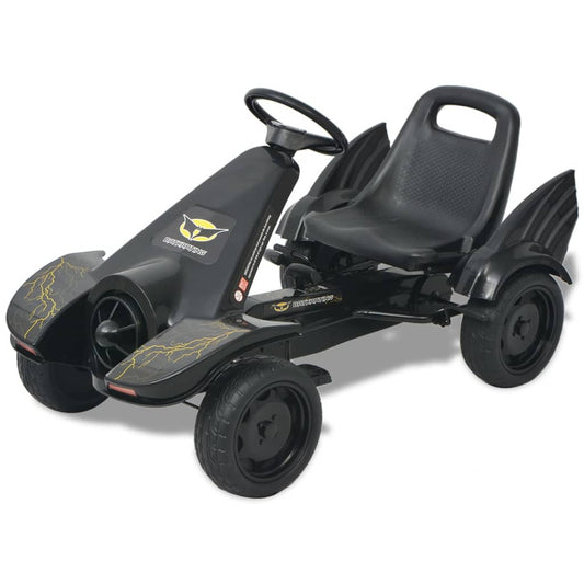 Berkfield Pedal Go Kart with Adjustable Seat Black