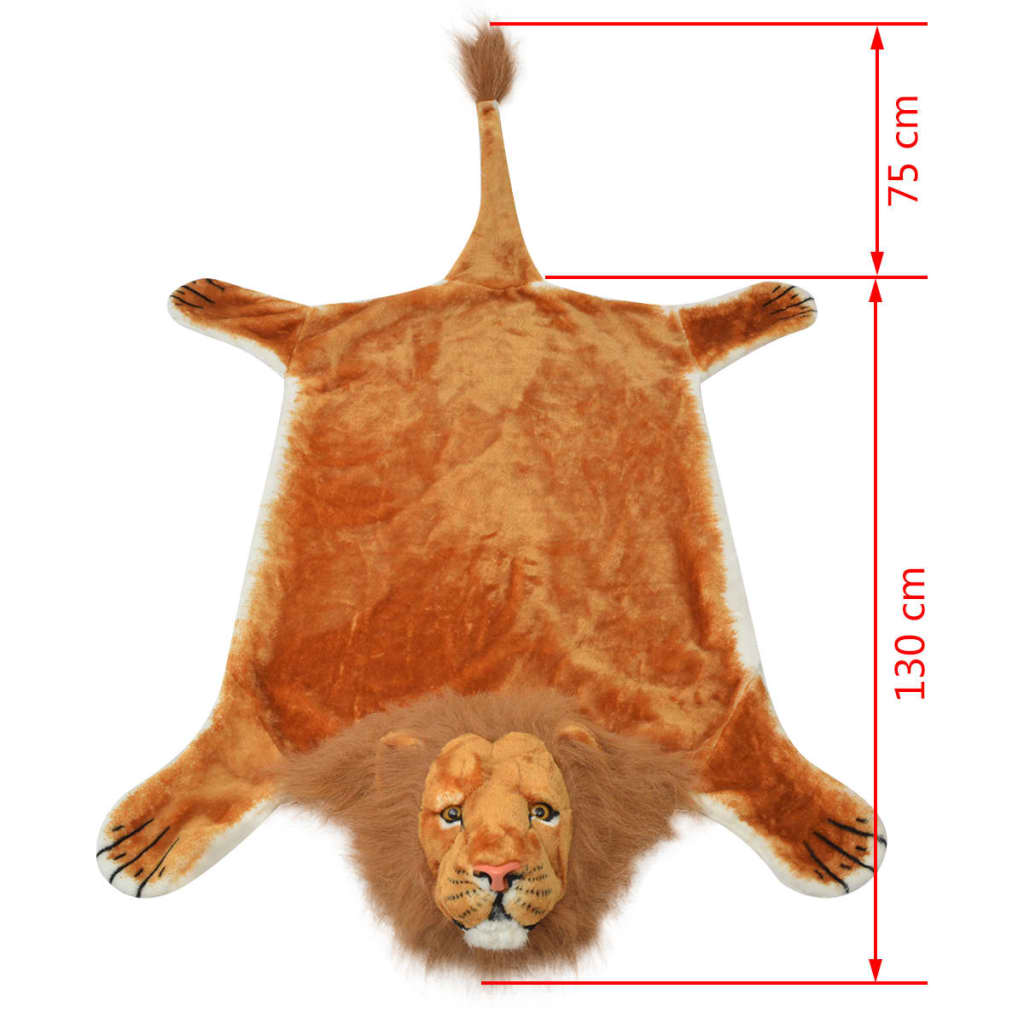 Berkfield Lion Carpet Plush 205 cm Brown