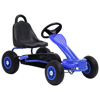 Berkfield Pedal Go-Kart with Pneumatic Tyres Blue