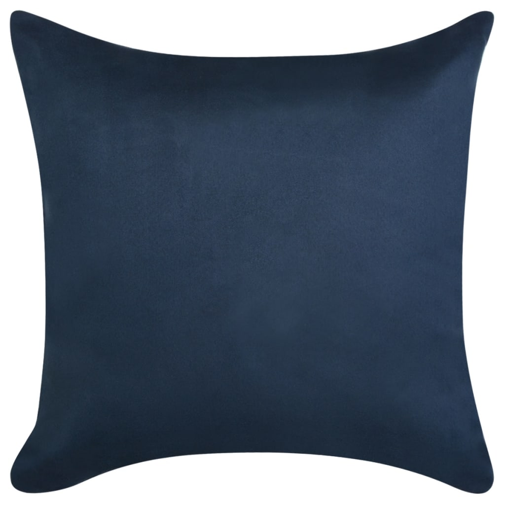 Berkfield Cushion Covers 4 pcs 50x50 cm Polyester Faux Suede Navy