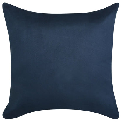 Berkfield Cushion Covers 4 pcs 50x50 cm Polyester Faux Suede Navy