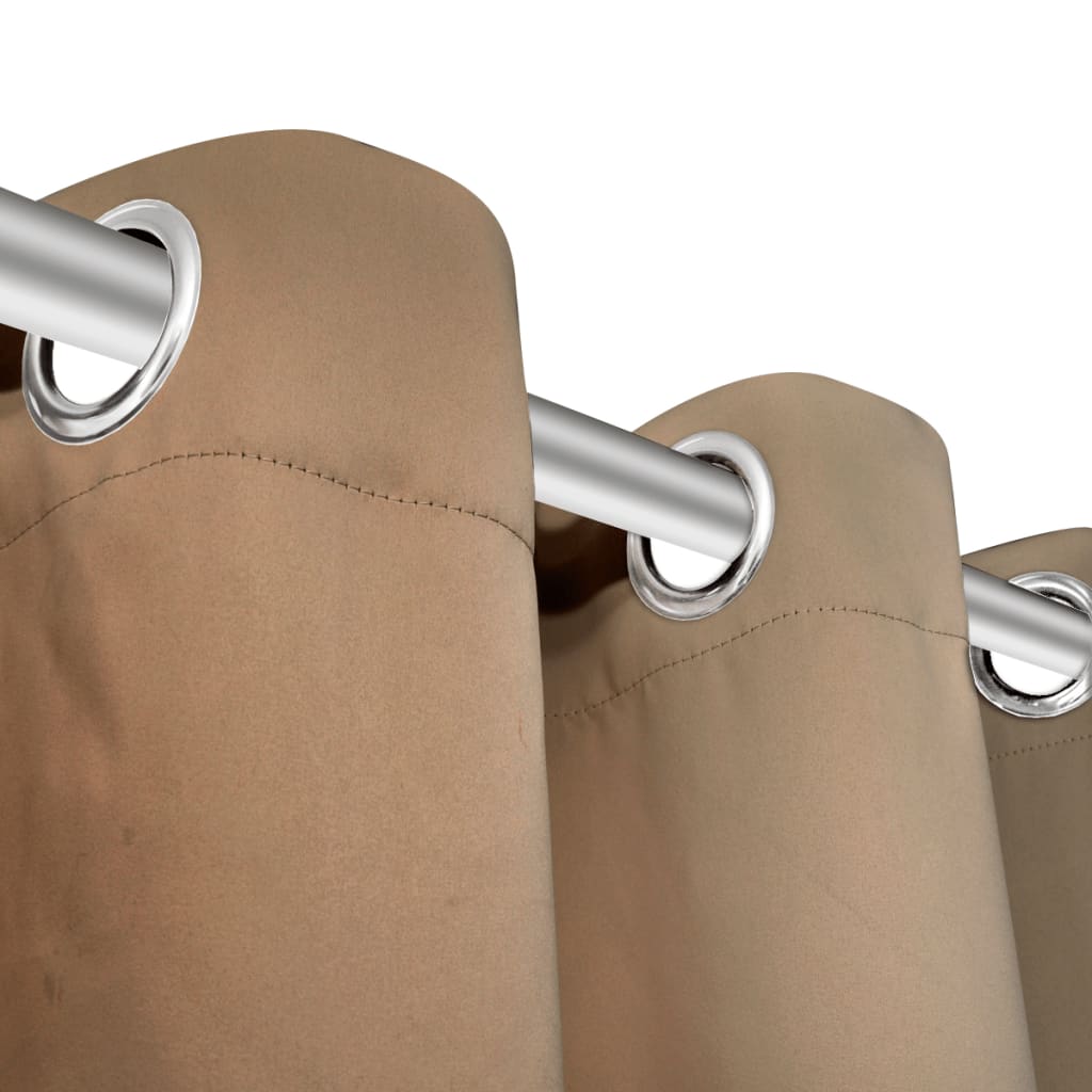 Berkfield Blackout Curtains 2 pcs with Metal Eyelets 135x175 cm Cream