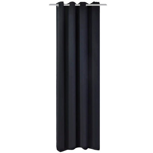 Berkfield Blackout Curtain with Metal Eyelets 270x245 cm Black