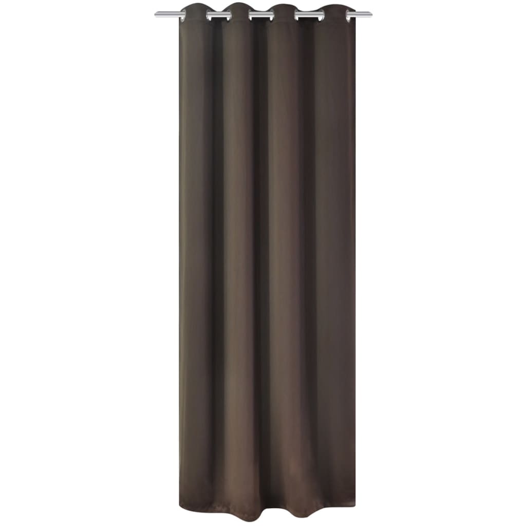 Berkfield Blackout Curtain with Metal Eyelets 270x245 cm Brown