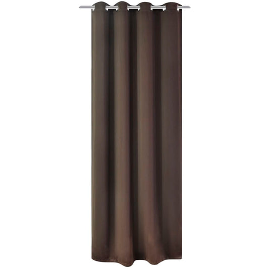 Berkfield Blackout Curtain with Metal Eyelets 270x245 cm Brown
