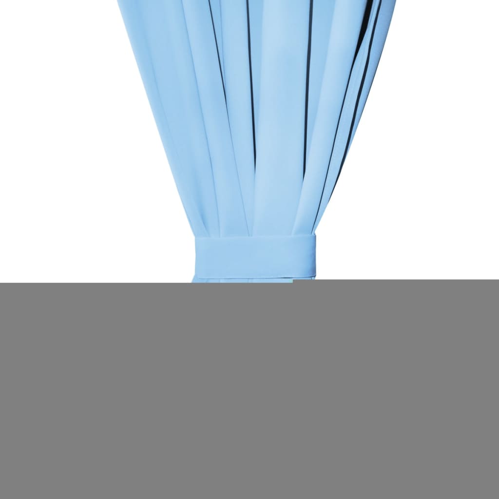 Berkfield Blackout Curtains 2 pcs with Metal Eyelets 135x245 cm Turquoise