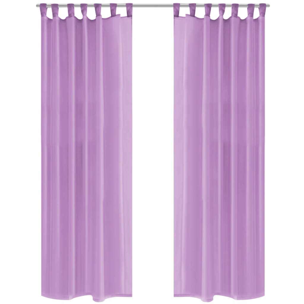 Berkfield Voile Curtains 2 pcs 140x225 cm Lilac