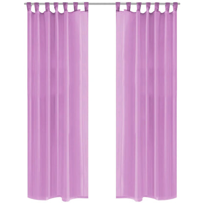 Berkfield Voile Curtains 2 pcs 140x225 cm Lilac
