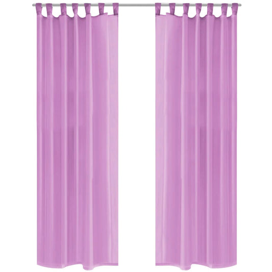 Berkfield Voile Curtains 2 pcs 140x225 cm Lilac
