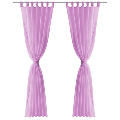 Berkfield Voile Curtains 2 pcs 140x225 cm Lilac