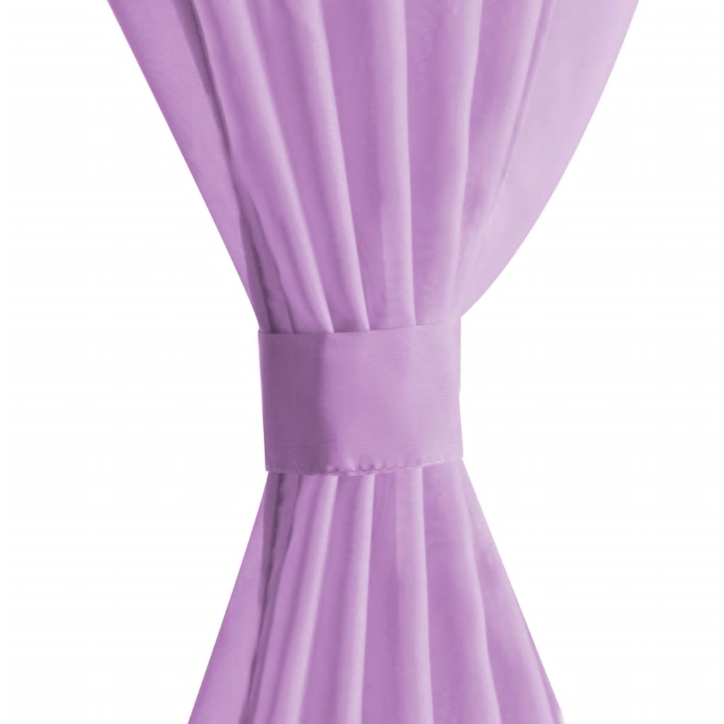 Berkfield Voile Curtains 2 pcs 140x225 cm Lilac