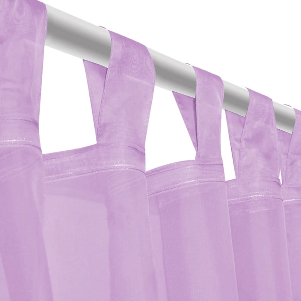 Berkfield Voile Curtains 2 pcs 140x225 cm Lilac