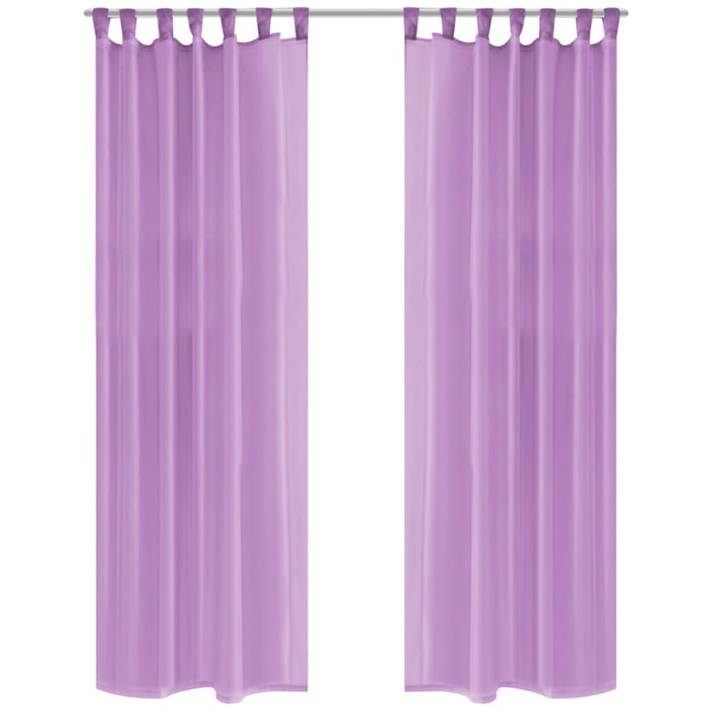 Berkfield Voile Curtains 2 pcs 140x245 cm Lilac
