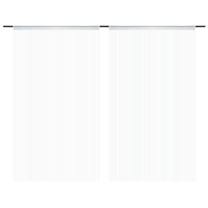 Berkfield String Curtains 2 pcs 140x250 cm White