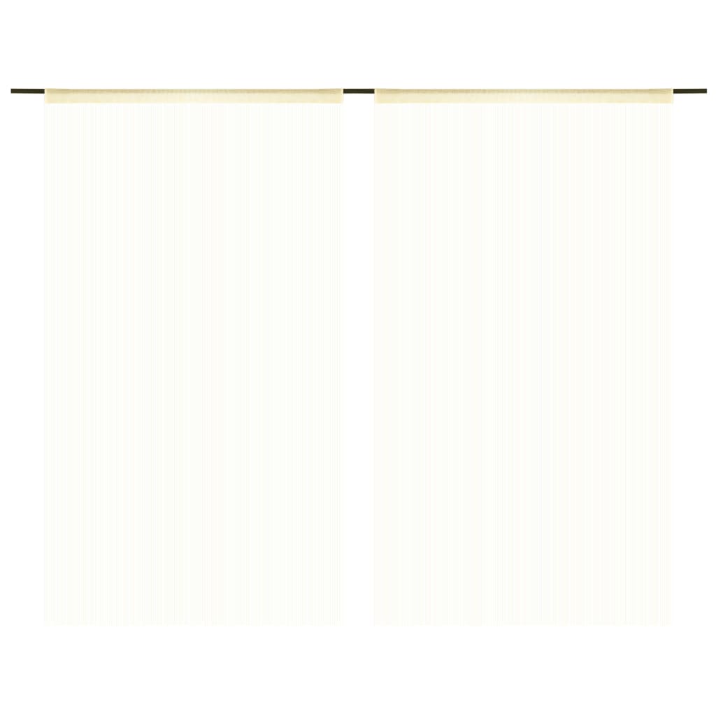 Berkfield String Curtains 2 pcs 100x250 cm Cream