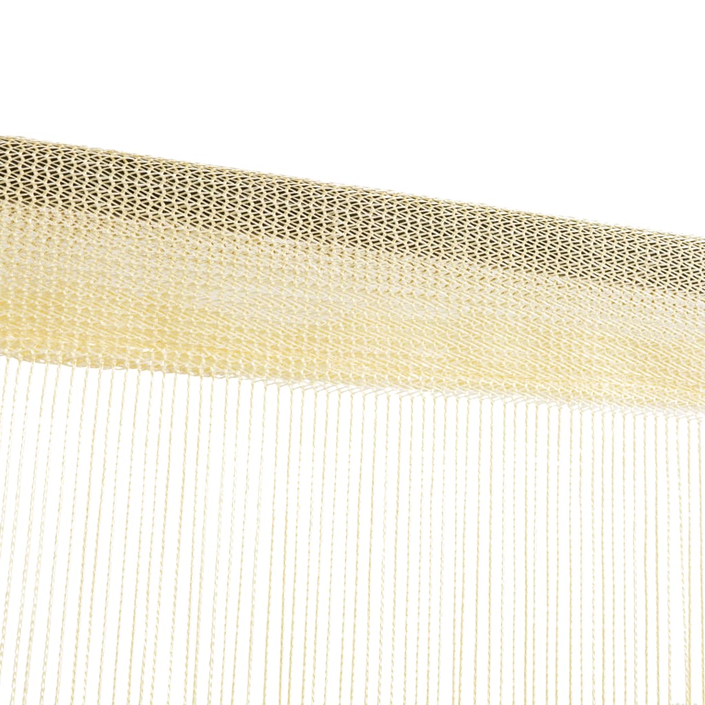 Berkfield String Curtains 2 pcs 100x250 cm Cream