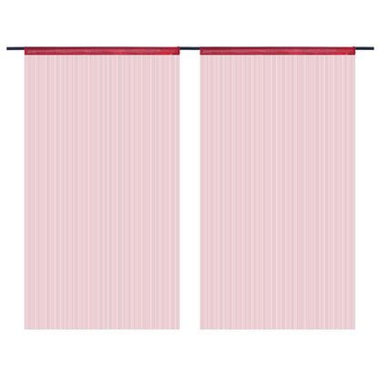 Berkfield String Curtains 2 pcs 140x250 cm Burgundy