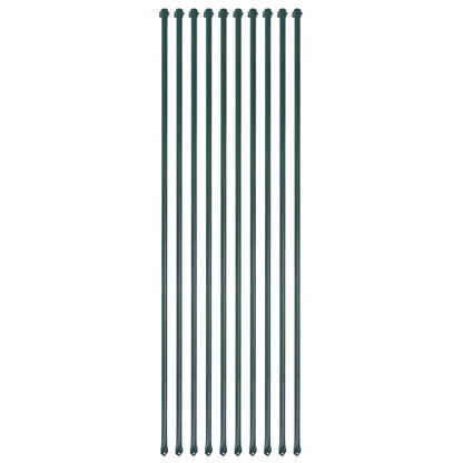 Berkfield Garden Posts 10 pcs 1.5 m Metal Green