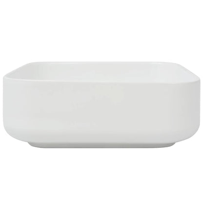 Berkfield Basin Square Ceramic White 39x39x13.5 cm
