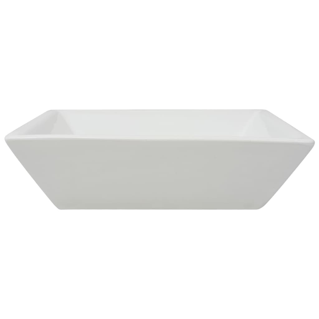 Berkfield Basin Square Ceramic White 41.5x41.5x12 cm