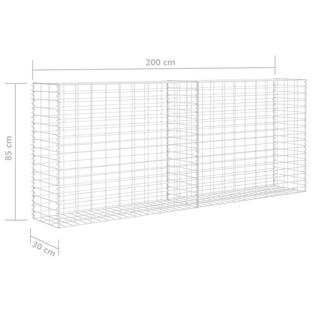 Berkfield Gabion Basket Galvanised Steel 85x30x200 cm
