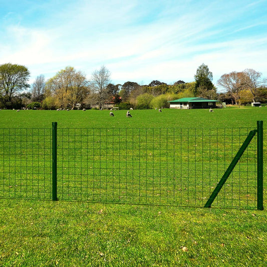 Berkfield Euro Fence Steel 25x1.2 m Green