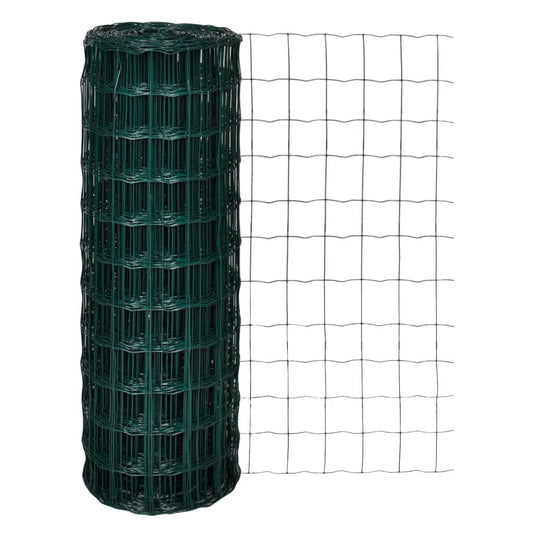 Berkfield Euro Fence Steel 10x1.7 m Green