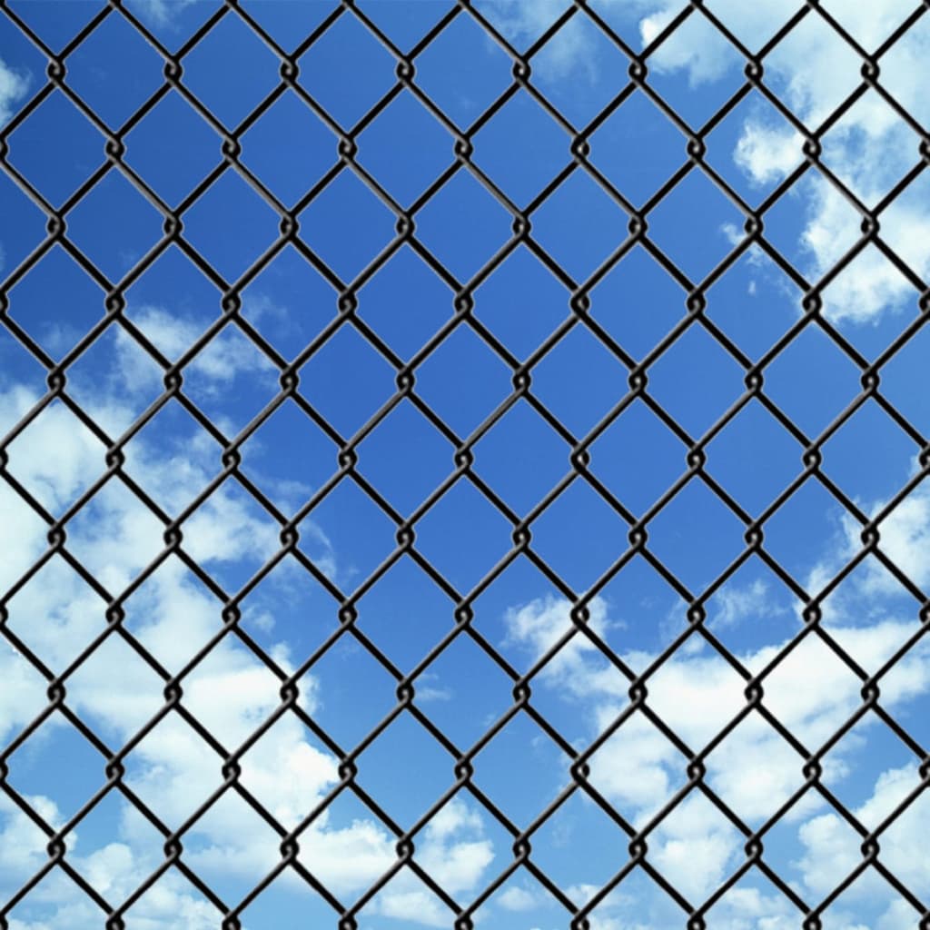 Berkfield Chain Link Fence Steel 25x0.8 m Grey