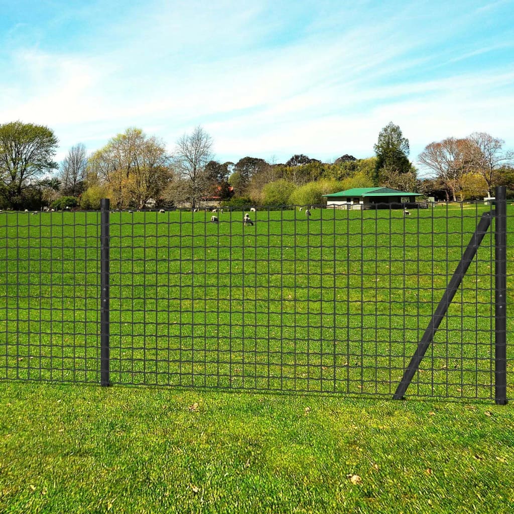 Berkfield Euro Fence Steel 25x1 m Grey