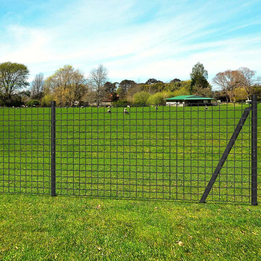 Berkfield Euro Fence Steel 10x1 m Grey